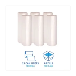 Boardwalk V8647ENKR01 43 in. x 47 in. 56 gal. 19 Microns High-Density Can Liners - Natural (150/Carton)