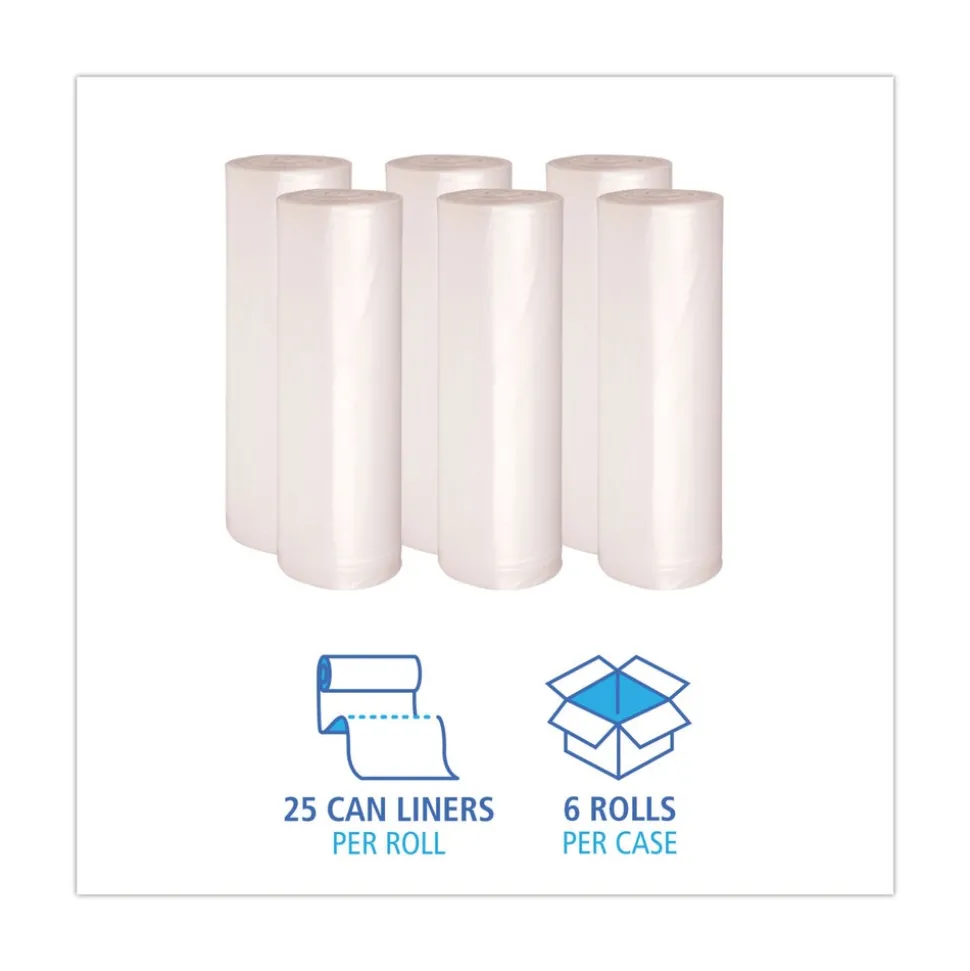 Boardwalk V8647ENKR01 43 in. x 47 in. 56 gal. 19 Microns High-Density Can Liners - Natural (150/Carton)