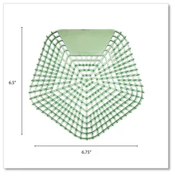 Boardwalk WCBX-P-010I010I-02-AAS80- 0.11 oz WCBasix Urinal Screen - Cucumber Twist Scent, Green (10/Box)