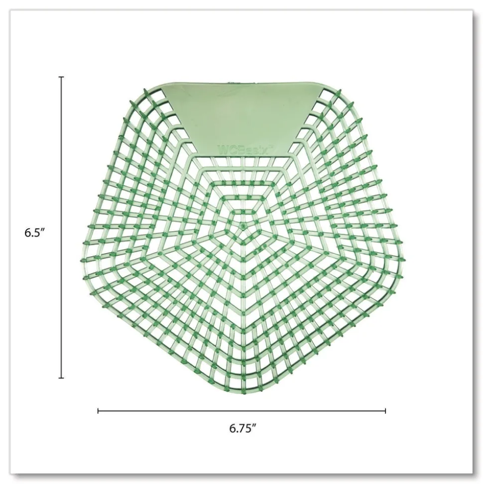 Boardwalk WCBX-P-010I010I-02-AAS80- 0.11 oz WCBasix Urinal Screen - Cucumber Twist Scent, Green (10/Box)