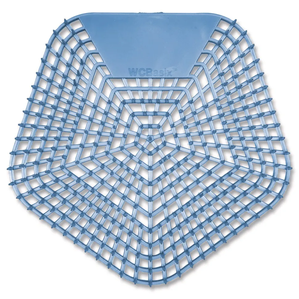 Boardwalk WCBX-P-010I010I-06-AAS80- 0.11 oz WCBasix Urinal Screen - Clean Cotton Scent, Blue (10/Box)