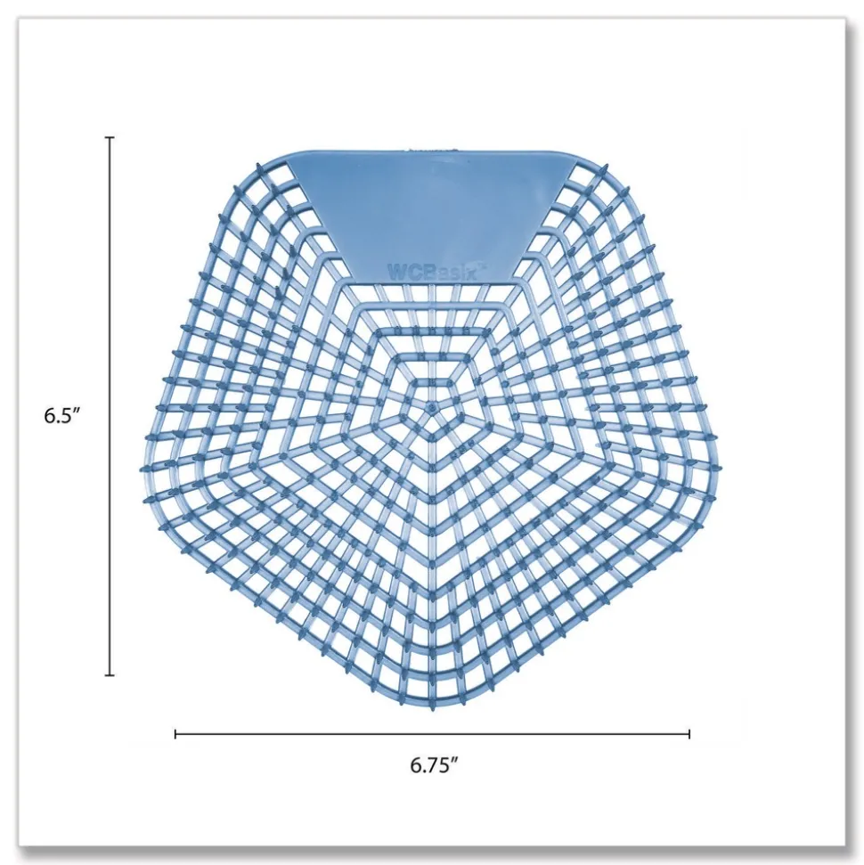 Boardwalk WCBX-P-010I010I-06-AAS80- 0.11 oz WCBasix Urinal Screen - Clean Cotton Scent, Blue (10/Box)