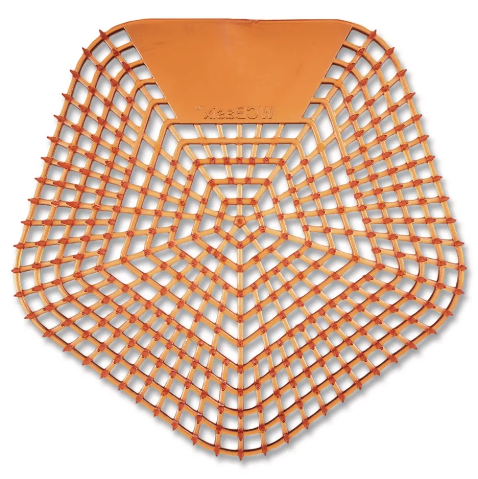 Boardwalk WCBX-P-010I010I-04-AAS80- 0.11 oz WCBasix Urinal Screen - Mango Mist Scent, Orange (10/Box)