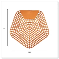 Boardwalk WCBX-P-010I010I-04-AAS80- 0.11 oz WCBasix Urinal Screen - Mango Mist Scent, Orange (10/Box)