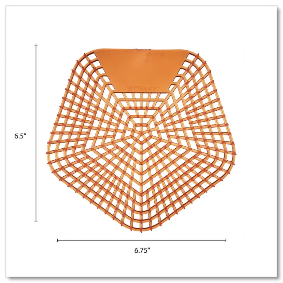 Boardwalk WCBX-P-010I010I-04-AAS80- 0.11 oz WCBasix Urinal Screen - Mango Mist Scent, Orange (10/Box)