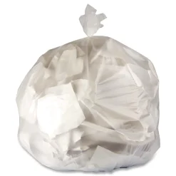 Boardwalk Z8048MNKR01 40 in. x 48 in. 45 gal. 12 mic High-Density Can Liners - Natural (250/Carton)