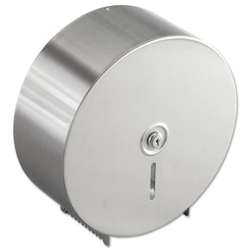 Bobrick 10-21/32 in. x 4-1/2 in. x 10-5/8 in. Jumbo Toilet Tissue Dispenser - Stainless Steel