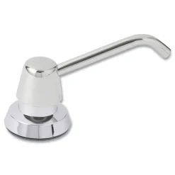 Bobrick Contura 3.31 in. x 4 in. x 17.63 in. 34 oz. Lavatory-Mounted Soap Dispenser - Chrome/Stainless Steel