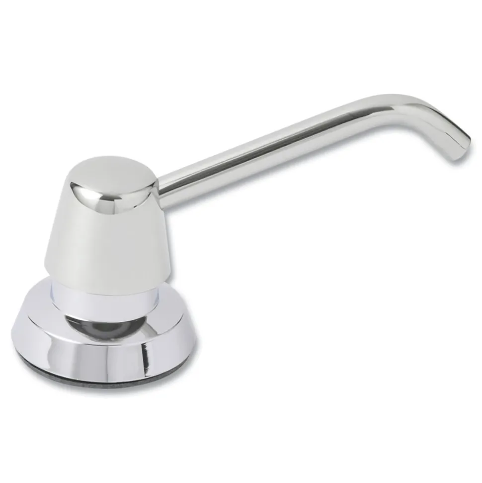 Bobrick Contura 3.31 in. x 4 in. x 17.63 in. 34 oz. Lavatory-Mounted Soap Dispenser - Chrome/Stainless Steel