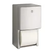 Bobrick ConturaSeries 6.08 in. x 5.94 in. x 11 in. Two-Roll Tissue Dispenser - Stainless Steel