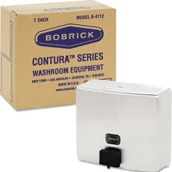 Bobrick ConturaSeries 7 in. x 3.31 in. x 6.13 in. 40 oz. Surface-Mounted Liquid Soap Dispenser - Stainless Steel Satin
