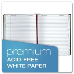 Boorum & Pease 10.38 x 8.13 Data/Lab-Record Format Laboratory Notebook - Black/Red Cover