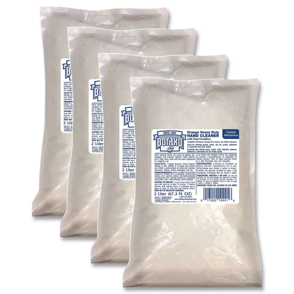 Boraxo 2 Liter Orange Heavy Duty Hand Cleaner Refill - Citrus Scent (4/Carton)