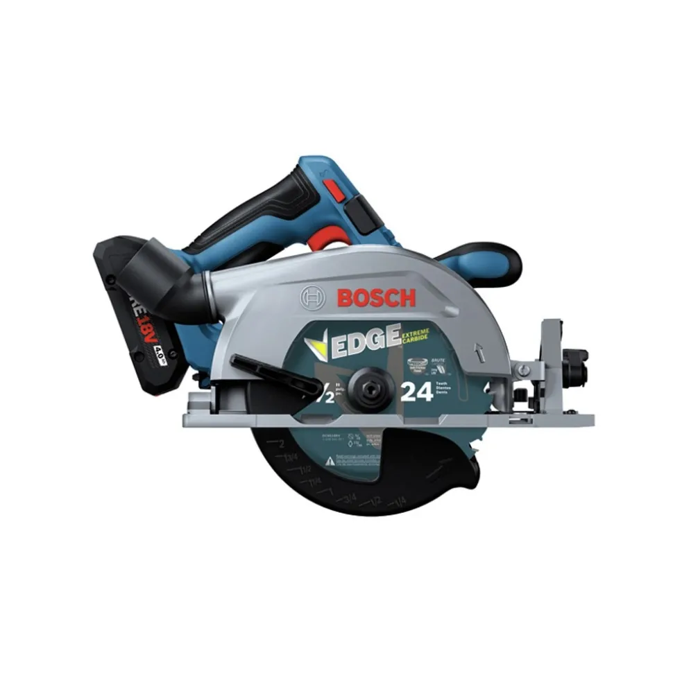 Bosch 18V Brushless Lithium-Ion Blade-Right 6-1/2 in. Cordless Circular Saw Kit with 2 Batteries (4 Ah)