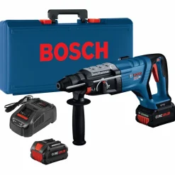 Bosch 18V Brushless Lithium-Ion Connected-Ready SDS-Plus Bulldog 1-1/8 in. Cordless Rotary Hammer Kit (8 Ah)