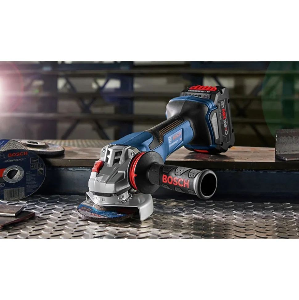 Bosch 18V PROFACTOR Brushless Lithium-Ion 5 in. - 6 in. Cordless Angle Grinder with Paddle Switch (Tool Only)