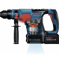 Bosch 18V PROFACTOR Brushless Lithium-Ion 1-1/4 in. Cordless SDS-Plus Bulldog Rotary Hammer Kit with 2 Batteries (8 Ah)
