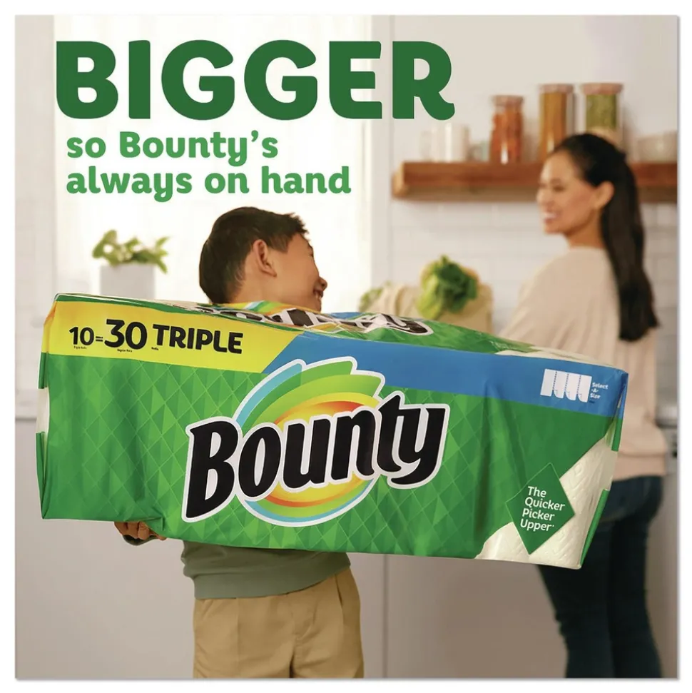 Bounty 10.5 in. x 11 in. 2-Ply Kitchen Roll Paper Towels - White (24/Carton)