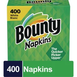 Bounty 12.1 in. x 12 in. 2-Ply Quilted Napkins - White (4/Carton)