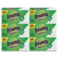 Bounty 12-1/10 in. x 12 in. 1-Ply Quilted Napkins - White (8/Carton)