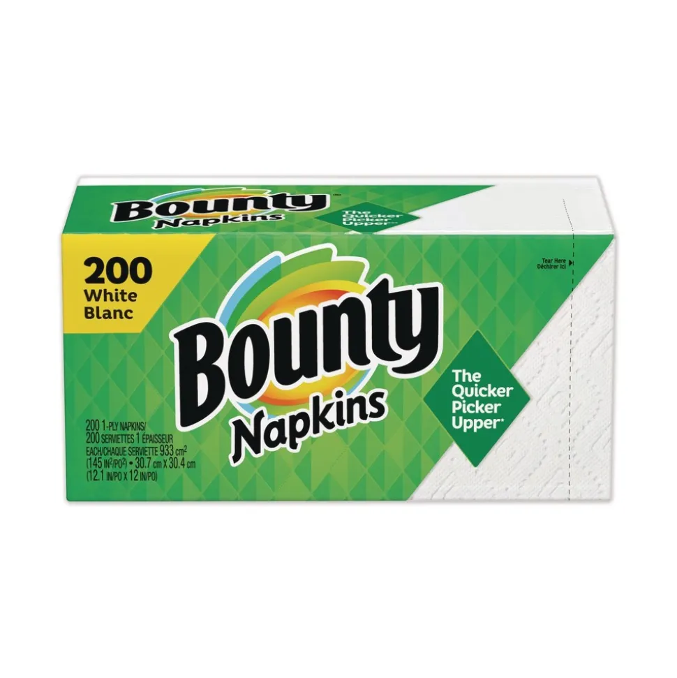 Bounty 12-1/10 in. x 12 in. 1-Ply Quilted Napkins - White (8/Carton)
