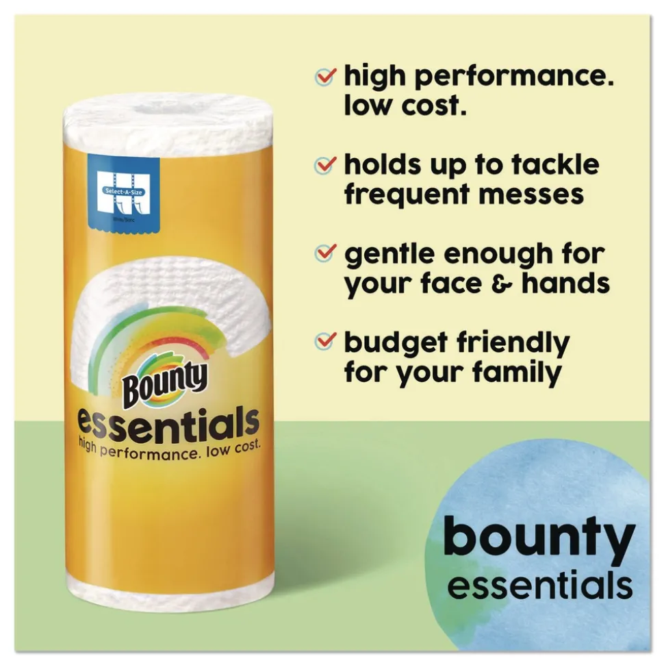 Bounty Essentials Select-A-Size Kitchen Roll Paper Towels 2-Ply 108 Sheets/Roll 24 Rolls/Carton