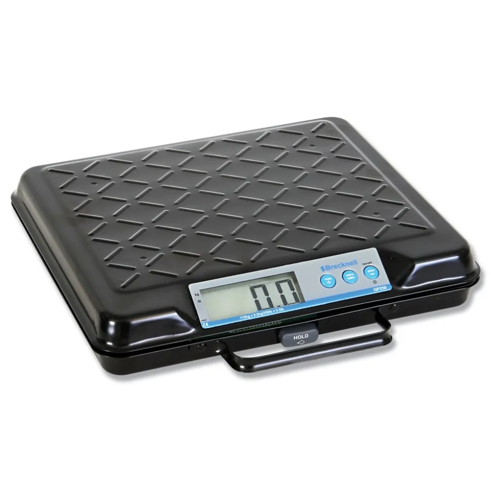Brecknell 250 lbs. Capacity 12.5 in. x 10.95 in. x 2.2 in. Platform Portable Electronic Utility Bench Scale