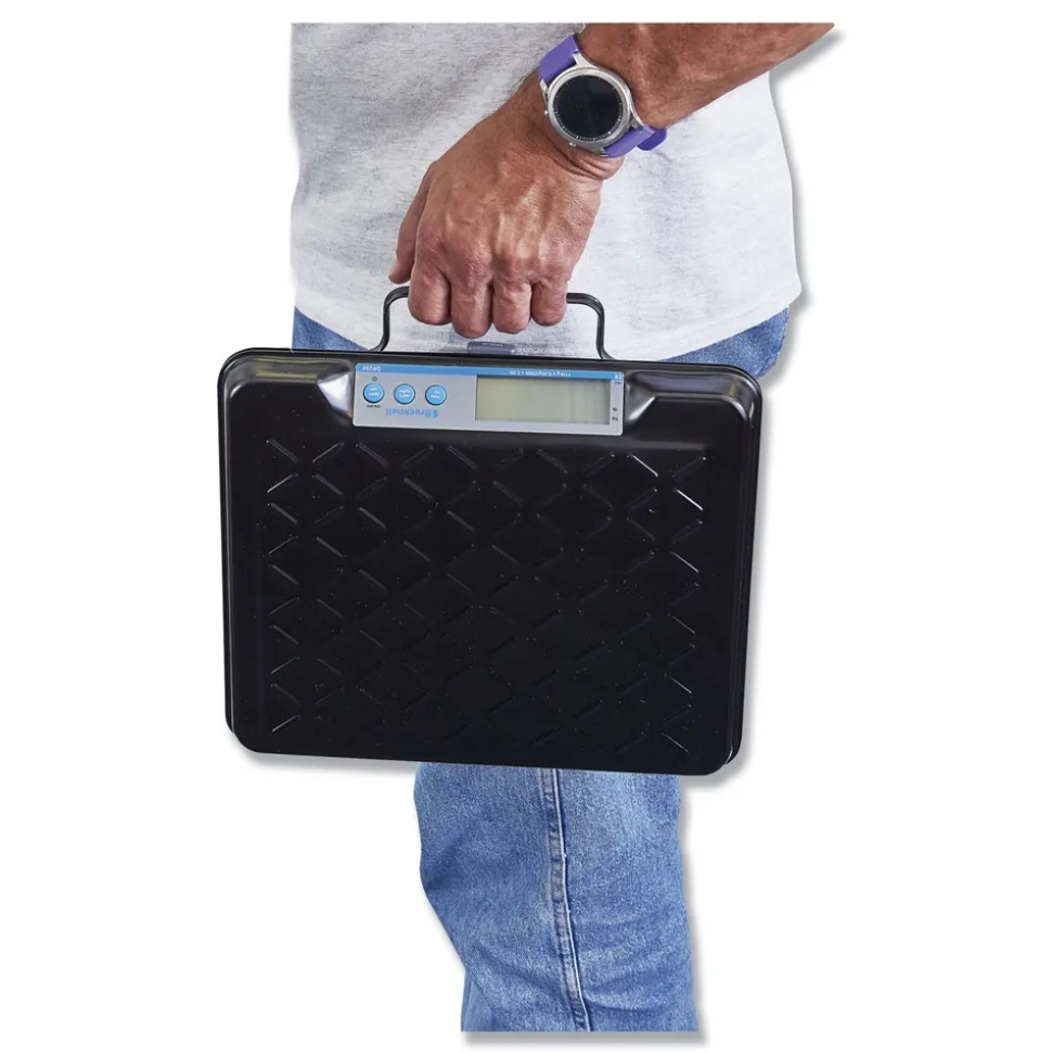 Brecknell 250 lbs. Capacity 12.5 in. x 10.95 in. x 2.2 in. Platform Portable Electronic Utility Bench Scale