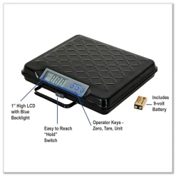 Brecknell 250 lbs. Capacity 12.5 in. x 10.95 in. x 2.2 in. Platform Portable Electronic Utility Bench Scale