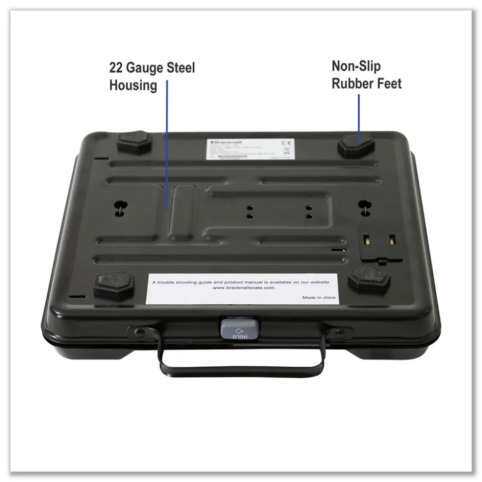 Brecknell 250 lbs. Capacity 12.5 in. x 10.95 in. x 2.2 in. Platform Portable Electronic Utility Bench Scale