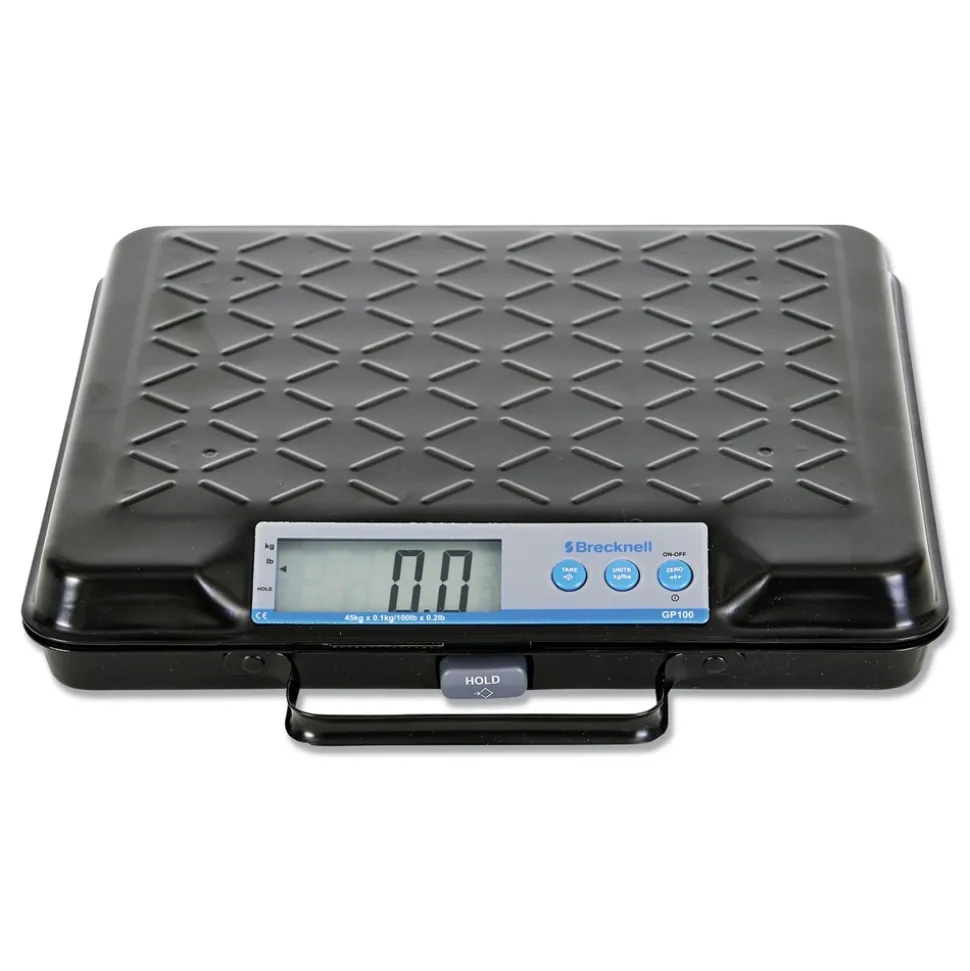 Brecknell 100 lbs. Capacity 12.5 in. x 10.95 in. x 2.2 in. Platform Portable Electronic Utility Bench Scale