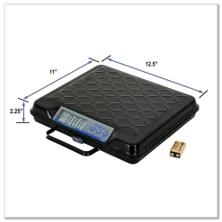 Brecknell 100 lbs. Capacity 12.5 in. x 10.95 in. x 2.2 in. Platform Portable Electronic Utility Bench Scale