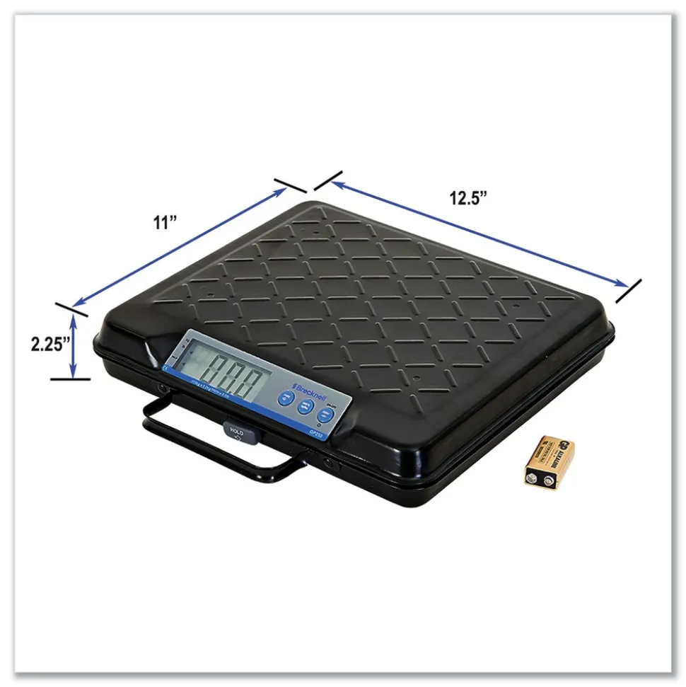 Brecknell 100 lbs. Capacity 12.5 in. x 10.95 in. x 2.2 in. Platform Portable Electronic Utility Bench Scale