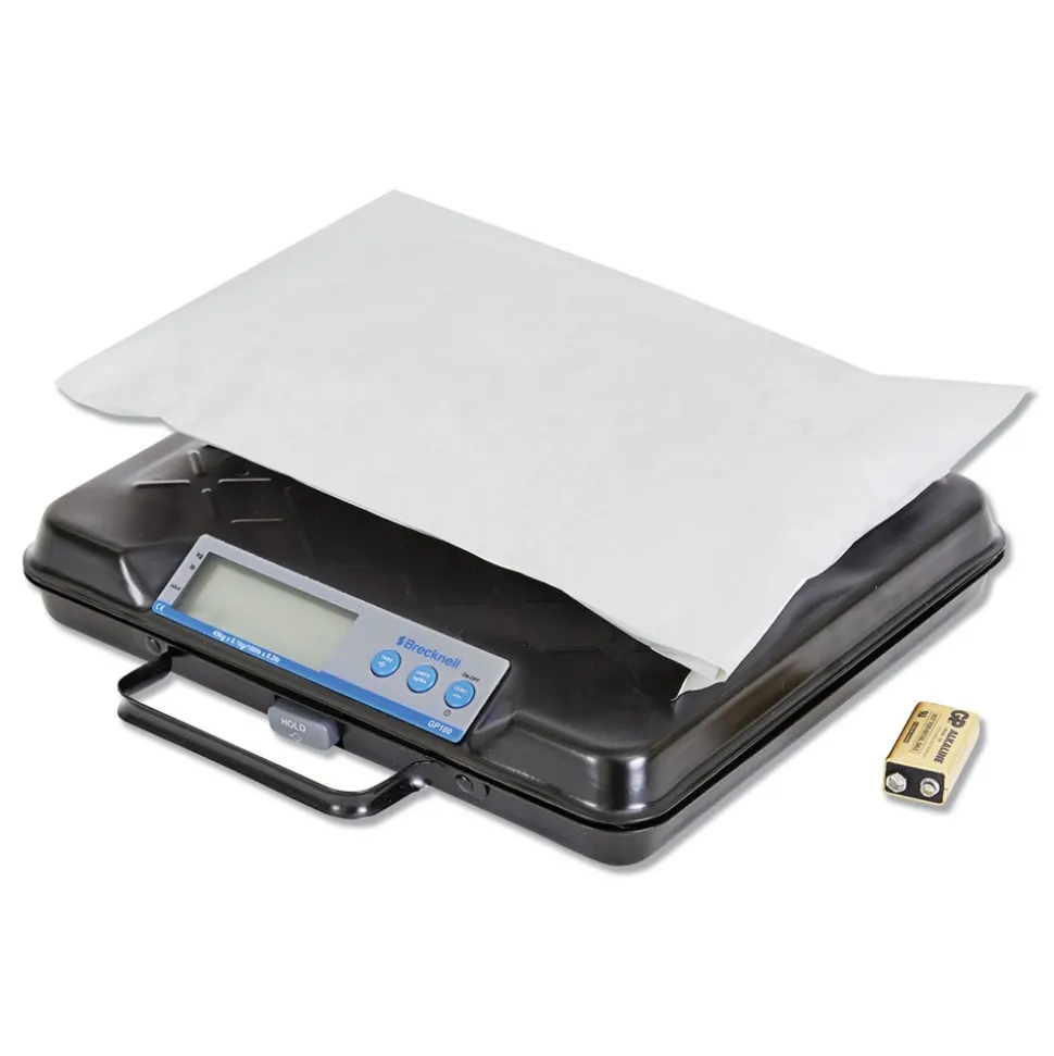 Brecknell 100 lbs. Capacity 12.5 in. x 10.95 in. x 2.2 in. Platform Portable Electronic Utility Bench Scale