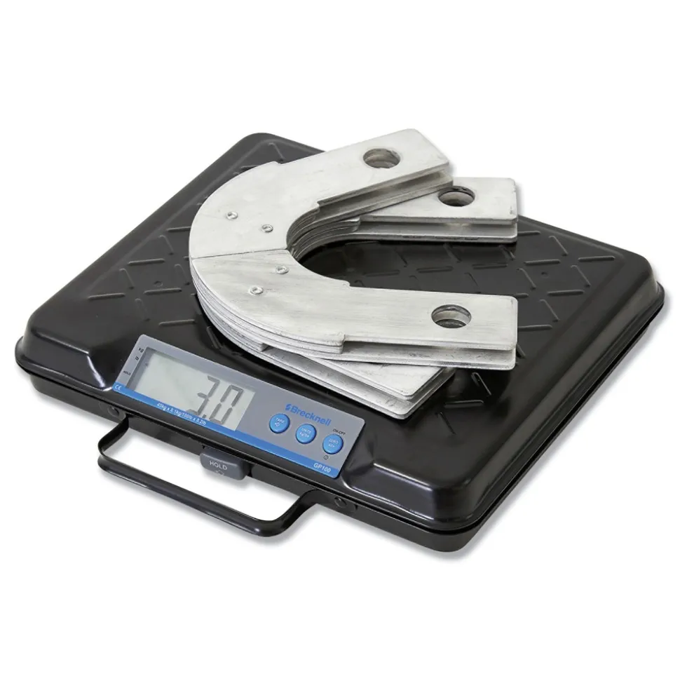 Brecknell 100 lbs. Capacity 12.5 in. x 10.95 in. x 2.2 in. Platform Portable Electronic Utility Bench Scale
