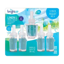 BRIGHT Air 0.67 oz. Bottle Electric Scented Oil Air Freshener Refill - Linen and Spring Breeze (6 Packs/Carton)
