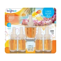 BRIGHT Air 0.67 oz. Electric Scented Oil Air Freshener Refill - Hawaiian Blossoms and Papaya (6 Packs/Carton)