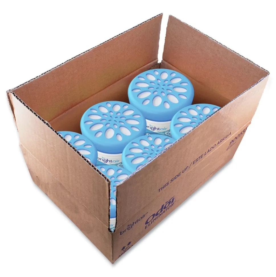 BRIGHT Air 14 oz. Jar Super Odor Eliminator - Blue, Cool and Clean (6/Carton)