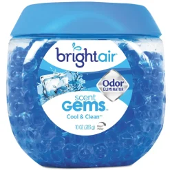 BRIGHT Air 10 oz. Scent Gems Odor Eliminator - Cool and Clean, Blue (6/Carton)