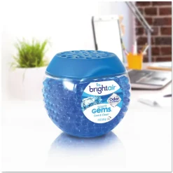 BRIGHT Air 10 oz. Scent Gems Odor Eliminator - Cool and Clean, Blue (6/Carton)