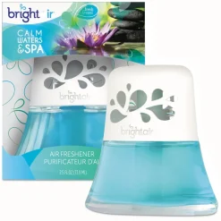 BRIGHT Air 2.5 oz. Scented Oil Air Freshener - Calm Waters and Spa, Blue (6/Carton)