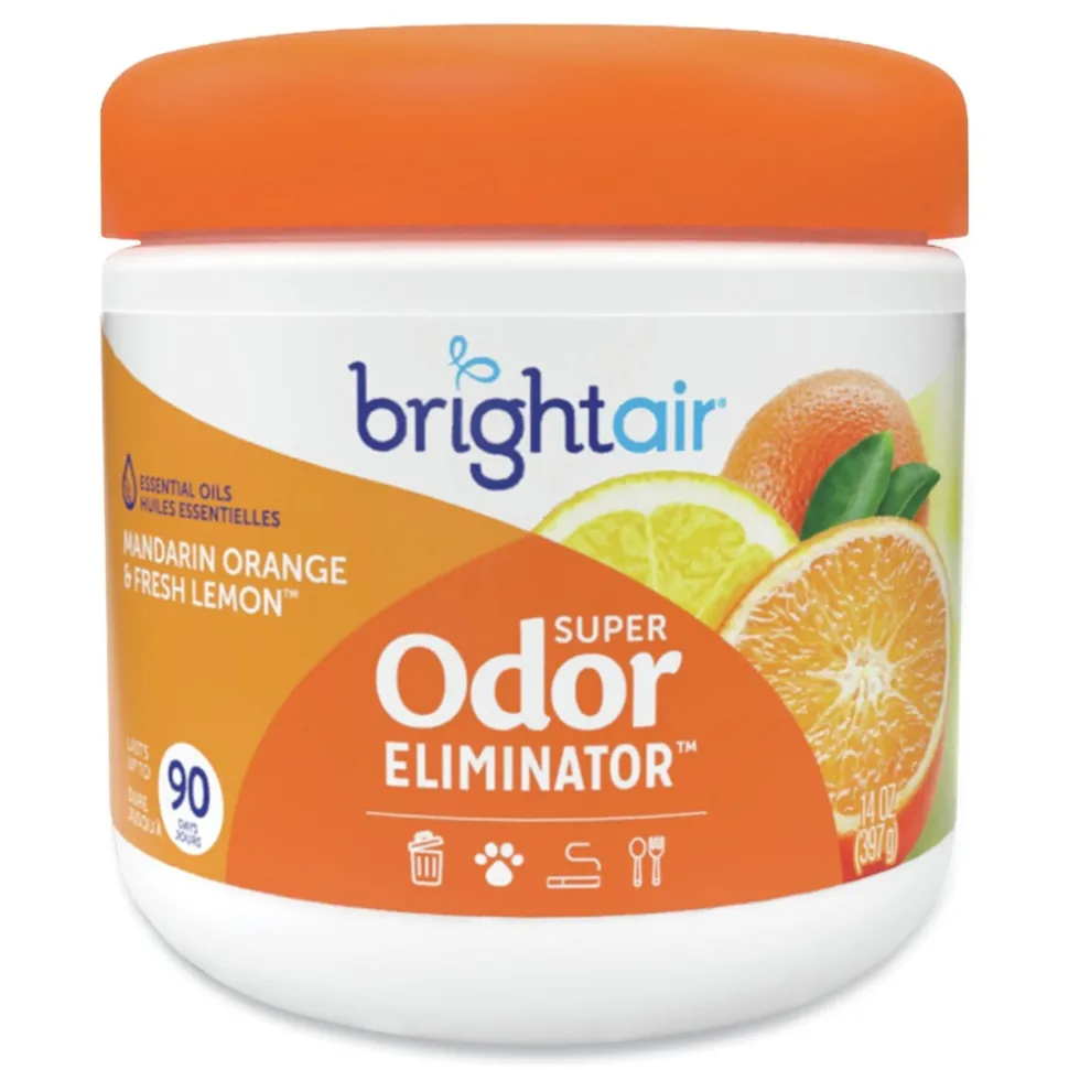 BRIGHT Air 14 oz. Super Odor Eliminator - Mandarin Orange and Fresh Lemon (6/Carton)
