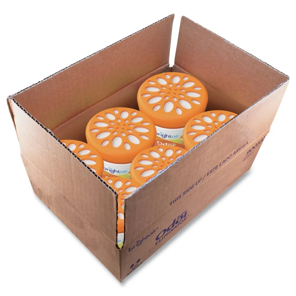 BRIGHT Air 14 oz. Super Odor Eliminator - Mandarin Orange and Fresh Lemon (6/Carton)