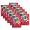 Brillo 53335 3 in. x 3 in. Steel Wool Soap Pads - Gray/Pink (12/Carton)