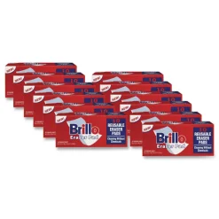 Brillo 3.2 in. x 4.6 in. Commercial Eraser Pads - White (12/Carton)