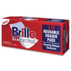 Brillo 3.2 in. x 4.6 in. Commercial Eraser Pads - White (12/Carton)