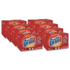 Brillo 2.5 in. x 3 in. Steel Wool Soap Pads - Gray/Pink (12/Carton)