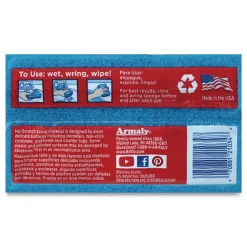 Brillo Estracell 4.5 in. x 2.75 in. No-Scratch Kitchen Sponges - Blue (8/Carton)