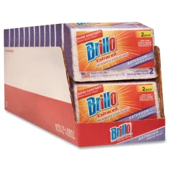 Brillo Estracell 4.5 in. x 2.75 in. Bathroom Sponge - Purple/White (12/Carton)