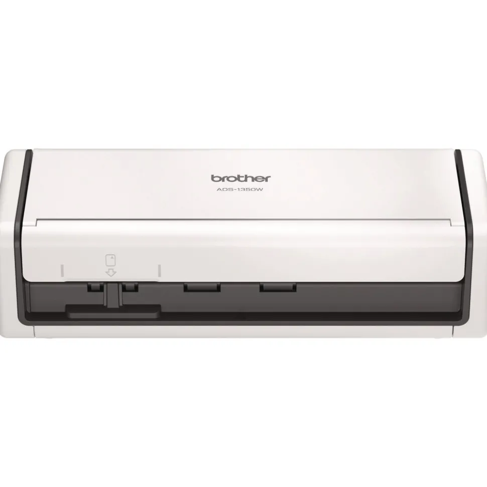 Brother 600 dpi x 600 dpi Optical Resolution 20-Sheet Duplex Auto Document Feeder ADS-1350W Compact Desktop Scanner